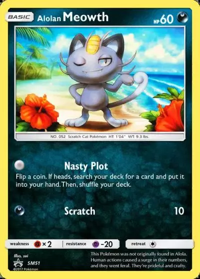 Alolan Meowth SM51/248 SM Black Star Promos Pokemon card