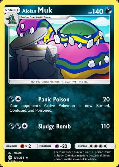 Alolan Muk 131/236 Cosmic Eclipse Pokemon card