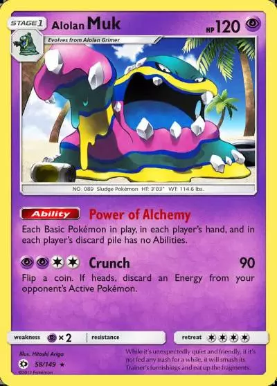 Alolan Muk 58/149 Sun & Moon Pokemon card