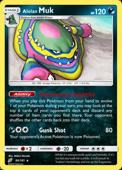 Alolan Muk 84/181 Team Up Pokemon card