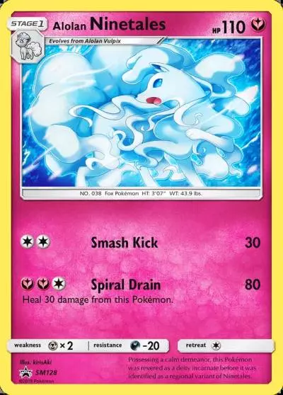 Alolan Ninetales SM128/248 SM Black Star Promos Pokemon card