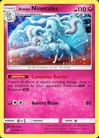 Alolan Ninetales 111/181 Team Up Pokemon card