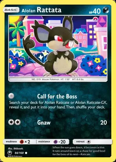 Alolan Rattata 84/168 Celestial Storm Pokemon card