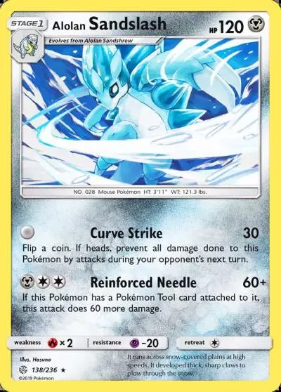 Alolan Sandslash 138/236 Cosmic Eclipse Pokemon card