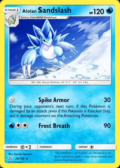 Alolan Sandslash 29/156 Ultra Prism Pokemon card
