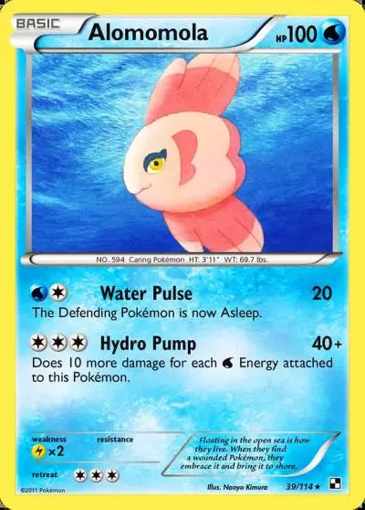 Alomomola 39/114 Black & White Pokemon card