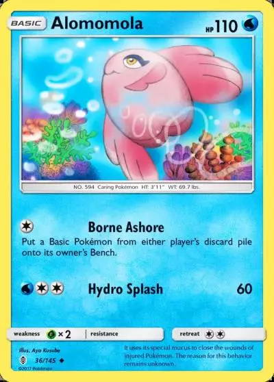 Alomomola 36/145 Guardians Rising Pokemon card