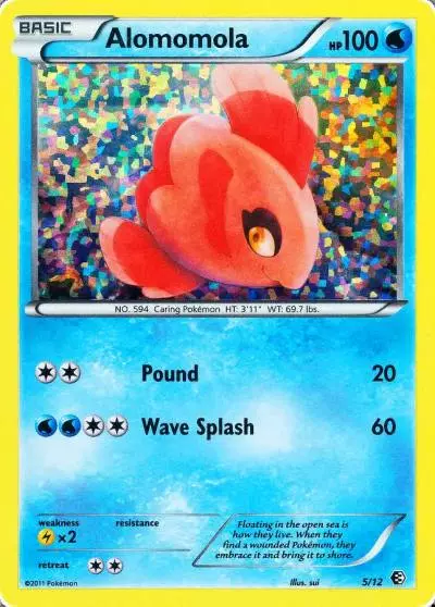Alomomola 5/12 McDonald's Collection 2011 Pokemon card