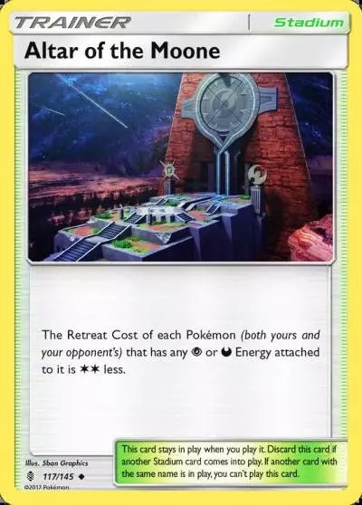 Altar of the Moone 117/145 Guardians Rising Pokemon card