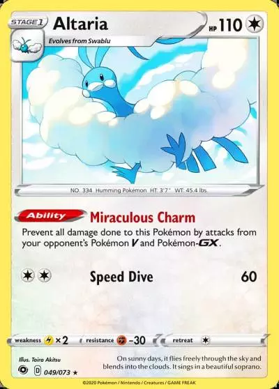 Altaria 49/73 Champion's Path Pokemon card