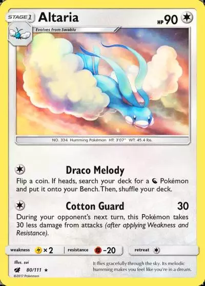 Altaria 80/111 Crimson Invasion Pokemon card