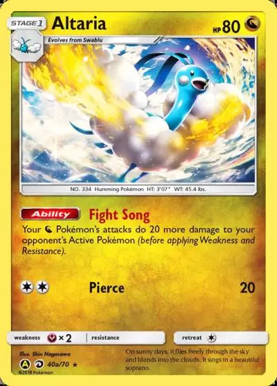 Altaria 40a/70 Dragon Majesty Pokemon card