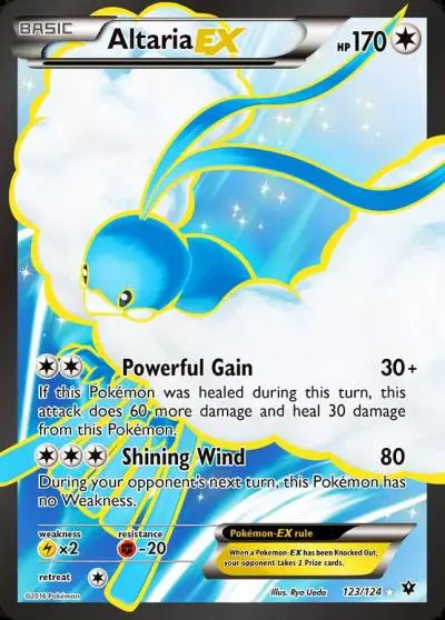 Altaria-EX 123/124 Fates Collide Pokemon card