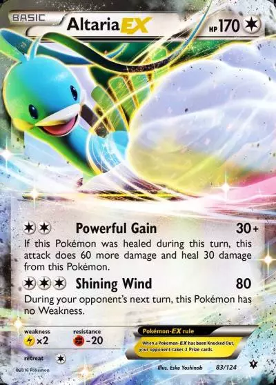 Altaria-EX 83/124 Fates Collide Pokemon card