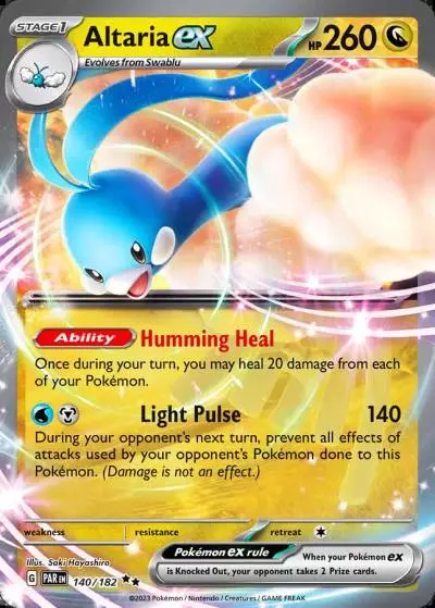 Altaria ex 140/182 Paradox Rift Pokemon card
