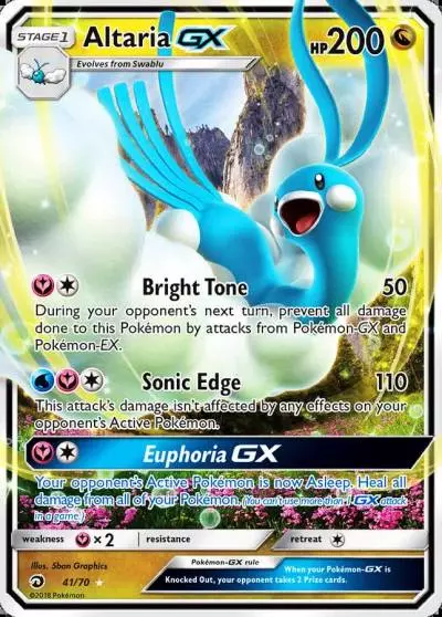 Altaria-GX 41/70 Dragon Majesty Pokemon card