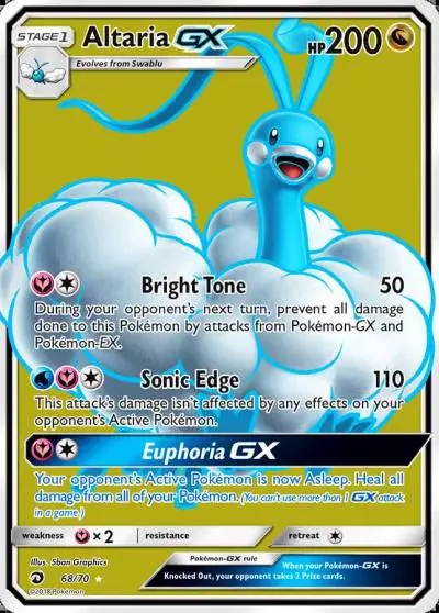 Altaria-GX 68/70 Dragon Majesty Pokemon card