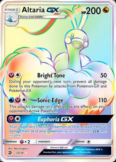 Altaria-GX 72/70 Dragon Majesty Pokemon card
