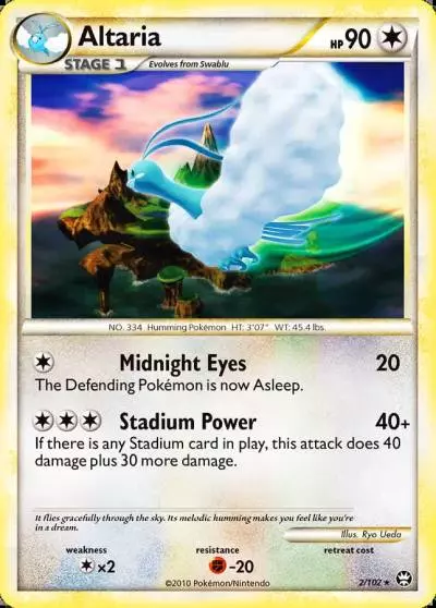 Altaria 2/102 HS—Triumphant Pokemon card