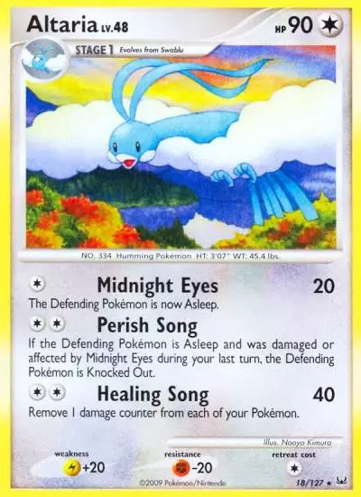 Altaria 18/127 Platinum Pokemon card