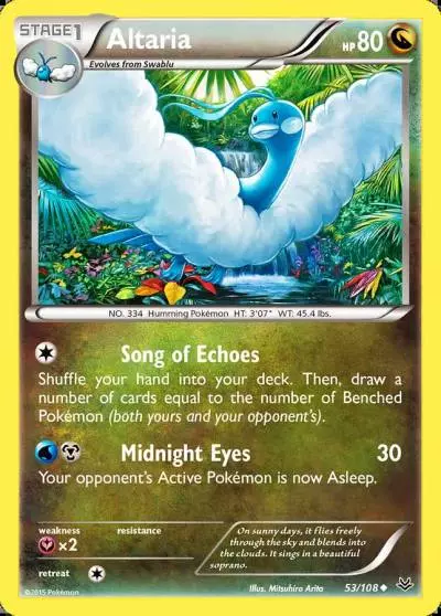 Altaria 53/108 Roaring Skies Pokemon card