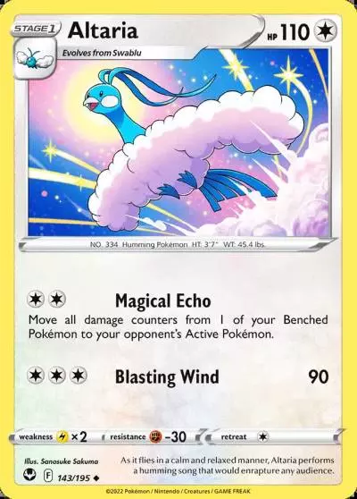 Altaria 143/195 Silver Tempest Pokemon card