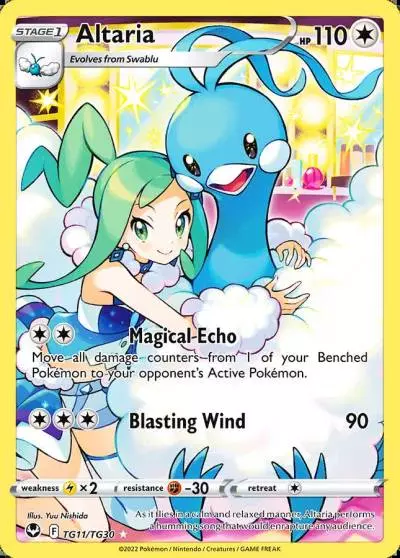 Altaria TG11/30 Silver Tempest Trainer Gallery Pokemon card