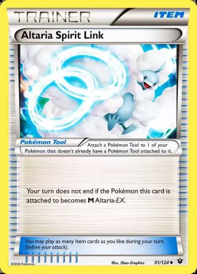 Altaria Spirit Link 91/124 Fates Collide Pokemon card