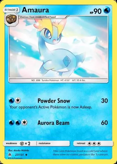 Amaura 27/131 Forbidden Light Pokemon card