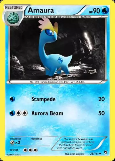Amaura 25/111 Furious Fists Pokemon card