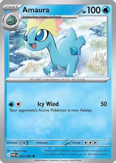 Amaura 23/88 Perfect Order Pokemon card