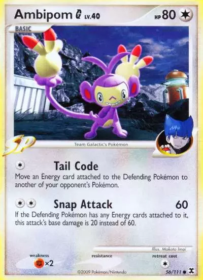 Ambipom G 56/111 Rising Rivals Pokemon card