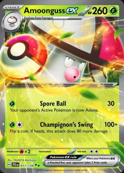 Amoonguss ex 11/159 Journey Together Pokemon card