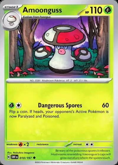 Amoonguss 10/197 Obsidian Flames Pokemon card
