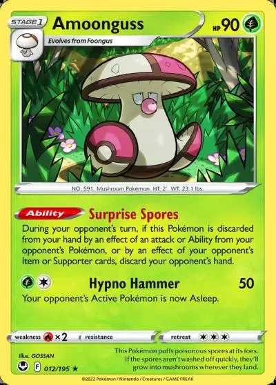 Amoonguss 12/195 Silver Tempest Pokemon card