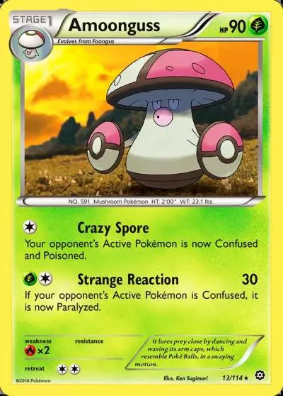 Amoonguss 13/114 Steam Siege Pokemon card