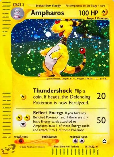 Ampharos 1/147 Aquapolis Pokemon card