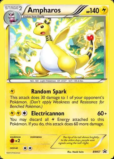 Ampharos BW67/101 BW Black Star Promos Pokemon card