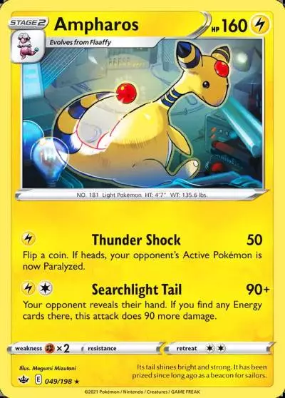 Ampharos 49/198 Chilling Reign Pokemon card