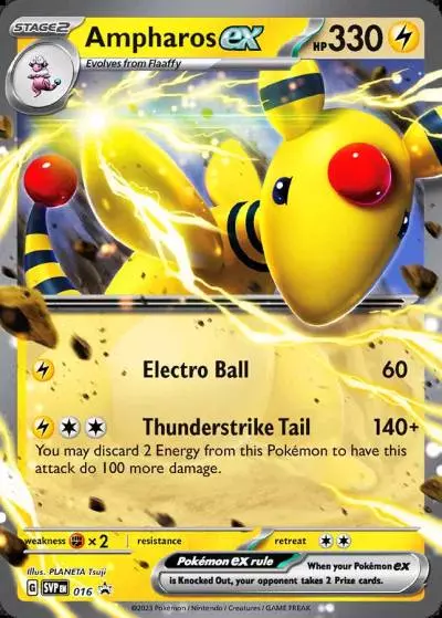 Ampharos ex 16/165 Scarlet & Violet Black Star Promos Pokemon card