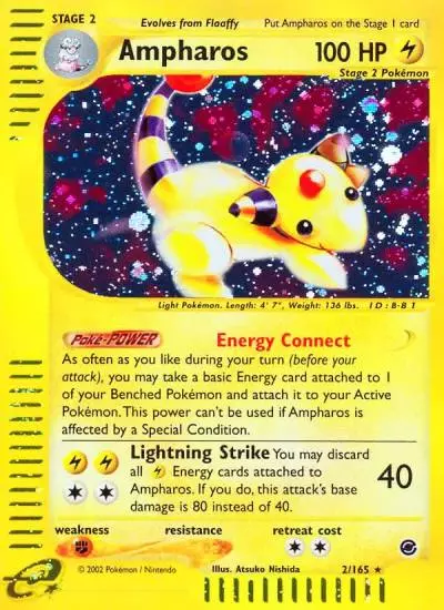 Ampharos 2/165 Expedition Base Set Pokemon card