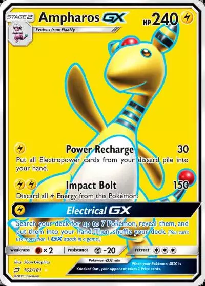 Ampharos-GX 163/181 Team Up Pokemon card