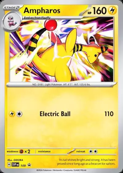 Ampharos 109/165 Scarlet & Violet Black Star Promos Pokemon card