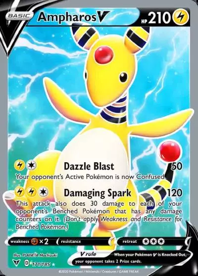 Ampharos V 171/185 Vivid Voltage Pokemon card