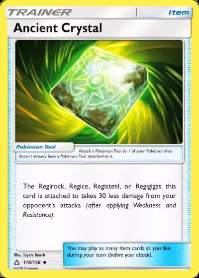 Ancient Crystal 118/156 Ultra Prism Pokemon card