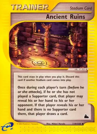 Ancient Ruins 119/144 Skyridge Pokemon card