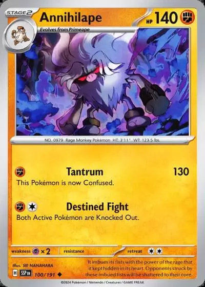 Annihilape 100/191 Surging Sparks Pokemon card