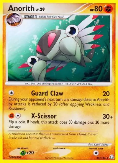 Anorith 46/146 Legends Awakened Pokemon card