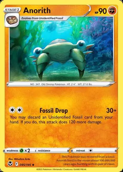 Anorith 95/195 Silver Tempest Pokemon card
