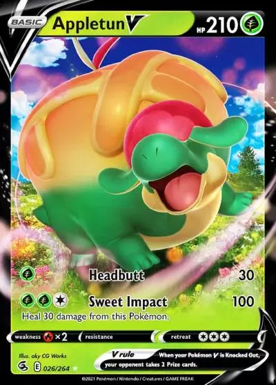Appletun V 26/264 Fusion Strike Pokemon card